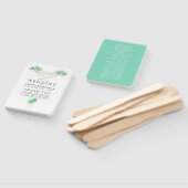 ミントと金ゴールドフローラストリングライト結婚式 プログラム ハンドファン (組立なし)