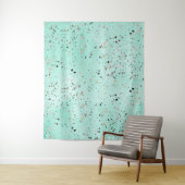 ミントと金ゴールド大理石テラッツォデザイン紙吹雪 タペストリー (インサイチュ)