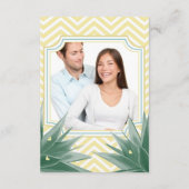 ミントと黄色の多肉株結婚の (裏面)