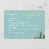 ミントと黄色の多肉株結婚の エンクロージャーカード (裏面)