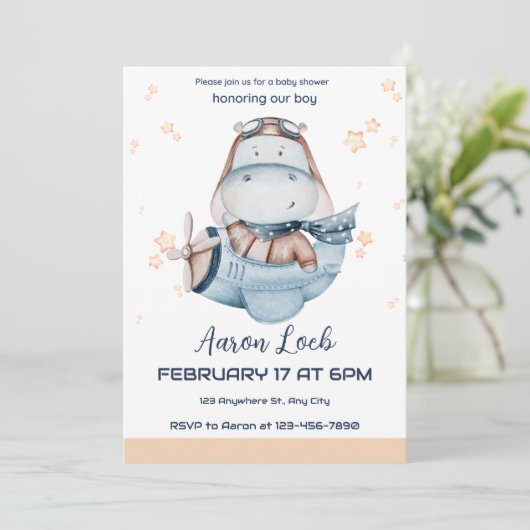 ミントと黄色の水の色かわいい男の子の赤ちゃんシャワー セーブザデート (スタンド正面)