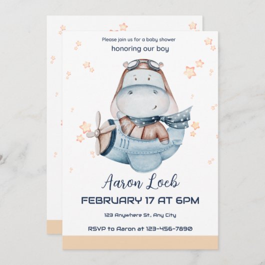 ミントと黄色の水の色かわいい男の子の赤ちゃんシャワー セーブザデート (正面/裏面)