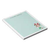 ミントにかわいいクリスマス犬 ノートパッド (アングル)