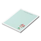 ミントにかわいいクリスマス犬 ノートパッド (回転)