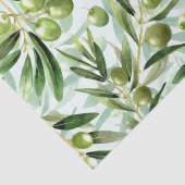 ミントにオリーブ手描き夏のフルーツパターン 薄葉紙 (詳細)