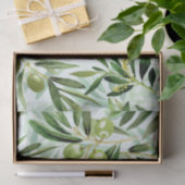 ミントにオリーブ手描き夏のフルーツパターン 薄葉紙 (ギフト)