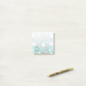 ミントに居心地の良い冬のクリスマスミッテンスのパターン ポストイット (デスク上)