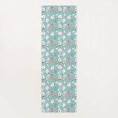 ミントに居心地の良い冬のクリスマスミッテンスのパターン ヨガマット (裏面)