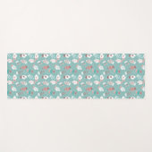 ミントに居心地の良い冬のクリスマスミッテンスのパターン ヨガマット (正面(横))