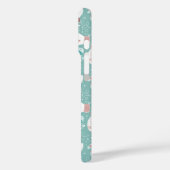 ミントに居心地の良い冬のクリスマスミッテンスのパターン Case-Mate iPhoneケース (裏面 / 左)