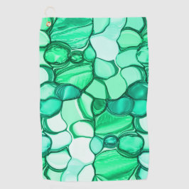 ミントに緑の色合いの澄ん石のように丸い ゴルフタオル