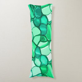 ミントに緑の色合いの澄ん石のように丸い ボディピロー