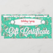 ミントのクリスマスツリー – カスタムギフト券 (正面/裏面)