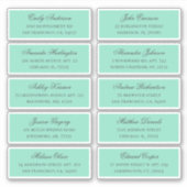 ミントのゲスト名のアドレス。出荷結婚ラベル シール (正面)