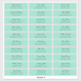 ミントのゲスト名のアドレス。出荷結婚ラベル シール