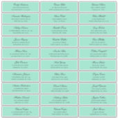 ミントのゲスト名のアドレス。出荷結婚ラベル シール (正面)