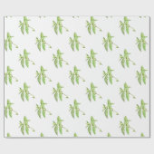 ミントのハーブ植物の緑の庭 ラッピングペーパー (フラット)
