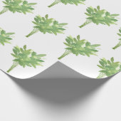 ミントのハーブ植物園の水の色のパターン ラッピングペーパー (角)