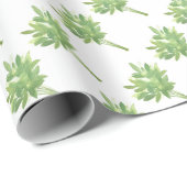 ミントのハーブ植物園 水彩模様 ラッピングペーパー (ロールコーナー)