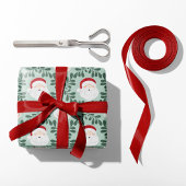 ミントのミスター&ミセスクラウス クリスマス包装紙 ラッピングペーパー