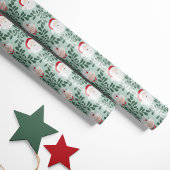 ミントのミスター&ミセスクラウス クリスマス包装紙 ラッピングペーパー