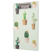 ミントの背景にロマンチックかわいい多肉果のサボテン クリップボード (左)