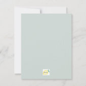 ミントの花の彩り豊かなリハーサル招待状 招待状 (裏面)