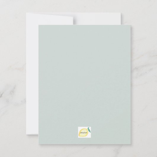 ミントの花の彩り豊かなリハーサル招待状 招待状 (裏面)