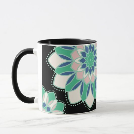 ミントの花マンダラムグ マグカップ (左)