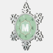 ミントの花 スノーフレークピューターオーナメント (右)