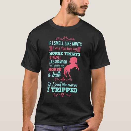 ミントの香りがするなら Horse Quote Tシャツ (正面)