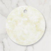 ミントはウェディングシャワー水の色の葉リース フェイバータグ (裏面)