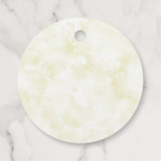 ミントはウェディングシャワー水の色の葉リース フェイバータグ (裏面)