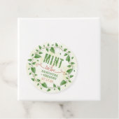 ミントはウェディングシャワー水の色の葉リース フェイバータグ (インサイチュ)