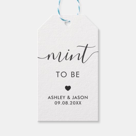 ミントはギフトラベルになる結婚には、のミンツラベル、クラフト ギフトタグ (正面)