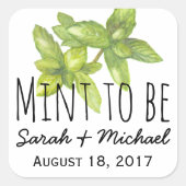 ミントはメッセージカードのシールを優先する スクエアシール (正面)