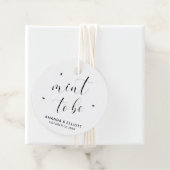 ミントは白黒のタイポグラフィ結婚 フェイバータグ (インサイチュ)