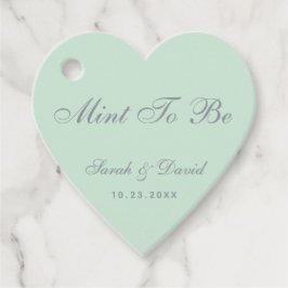 ミントは緑のハートグレー書結婚道 フェイバータグ