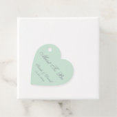 ミントは緑のハートグレー書結婚道 フェイバータグ (インサイチュ)