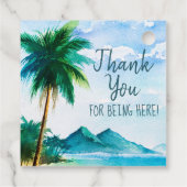 ミントは、ビーチの宛先の結婚式の好意に フェイバータグ (裏面)