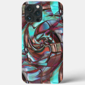 ミントは、穀物サテンのワインの円形の曲線の形状 Case-Mate iPhoneケース (裏面)