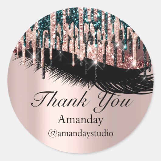 ミントまつげ延長メイクアップバラグレードリップ ラウンドシール (正面)