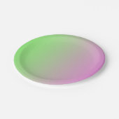ミントアイスクリームピンク+グリーングラデーション紙プレート ペーパープレート (アングル)