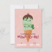 ミントアイスクリーム教室バレンタイン 招待状 (正面)