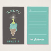 ミントアイスクリーム1st誕生日サンスクリームサンキューDIYプレゼントラベル (正面&裏面)