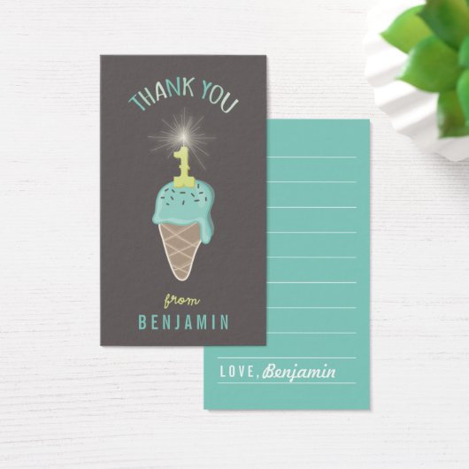 ミントアイスクリーム1st誕生日サンスクリームサンキューDIYプレゼントラベル (デスク)