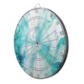 ミントアクアインクマーブル ダーツボード (正面右)