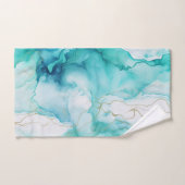 ミントアクアインクマーブル バスタオルセット (ハンドタオル)