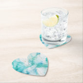 ミントアクアインクマーブル ペーパーコースター (インサイチュ)