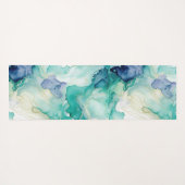 ミントアクアインクマーブル ヨガマット (裏面(横))